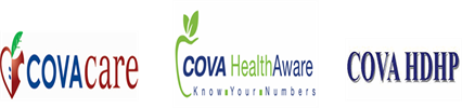 COVA Care, COVA HealthAware and COVA HDHP logos